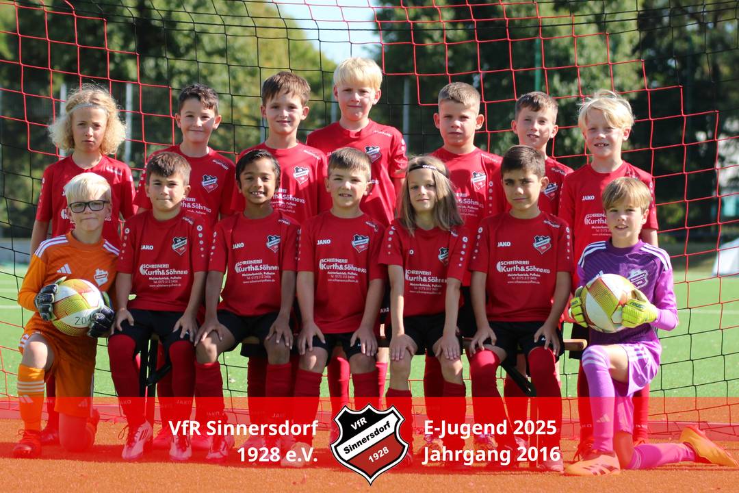 Mannschaftsfoto der E-Junioren 2025/26